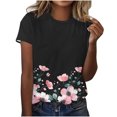 thumbnail image 1 of Tops de Ajuste Suelto para las Mujeres Impreso Manga Corta Suéter Camiseta Cuello Redondo Blusa Casual, Top de Moda para el Uso Diario Y las Salidas, 1 of 7