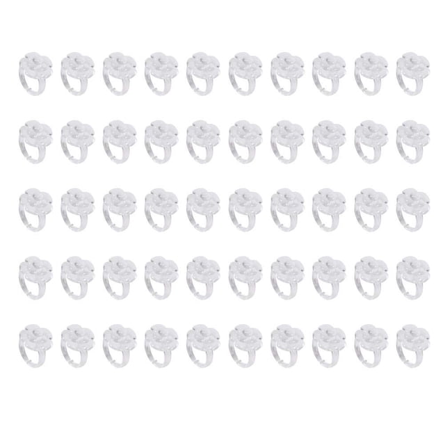 Anillos de esmalte de uñas Carta de uñas de flores Uñas postizas 50 piezas/juego Anillo de carta de uñas Manicura de flores Punta falsa Herramienta de visualización de color de gel de esmalte(# 2)