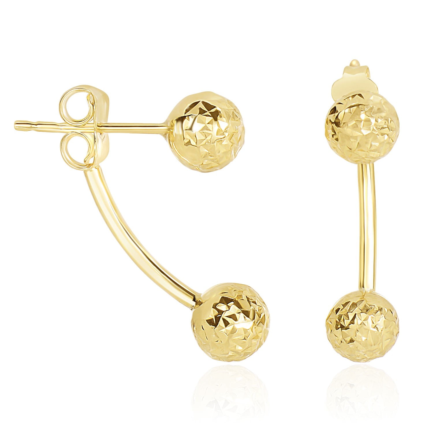 Double sided sale earrings 14k gold
