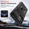 thumbnail image 5 of For Motorola Moto G Stylus 5G 2023 Phone Case with Finger Ring Holder Kickstand, Card Slots，Heavy Duty Shockproof Rugged Protective Working with Magnetic Car Phone Mount,Black, 5 of 8
