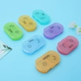 thumbnail image 2 of FRCOLOR weekly pill box Portable Weekly 7 Day AM PM Organizer with Transparent Lids and Assorted Color Lids for Easy Storage Use 4.5 x 2.8 x 1.2 inches,3.94"X2.36"X1.77", 2 of 4