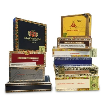 Empty Paper Carboard Cigar Boxes - Pack of 10