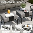 thumbnail image 2 of POTEBAN Patio Furniture Metal Outdoor Set 7 Pcs, Outdoor Patio Furniture Set, Modern Furniture Sets with Swivel Chairs for Lawn Deck Poolside,Grey, 2 of 10