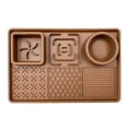 thumbnail image 2 of Dog Lick Mat , 7.87 x 11.81 in Silicone Slow Feeder Tray for Cats and Dogs, Multi-Compartment Pet Feeding Plate for Slow Eating, 2 of 5