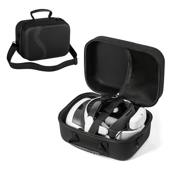 Storage Bag for Meta Quest 3 Elite Strap, Large Capacity VR Headset Portable Carrying Case