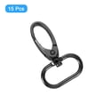 thumbnail image 3 of Uxcell 15Pack Swivel Clasps, 0.98" Oval Ring Lobster Clasp Claw Push Gate Snap Hooks, Gray Black, 3 of 6