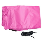 3 Meter Triangle Tarps Outdoor Canopy Tent Practical Multifunctional Beach Mat Wild Camping Supplies with Rope and Storage Bag (Pink)
