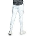 thumbnail image 3 of G-Style USA Men's Hip Hop Slim Fit Track Pants - Athletic Jogger Scrunched Bungee Double Striped - White - 2X-Large, 3 of 5