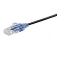 thumbnail image 2 of Monoprice SlimRun - Patch cable - RJ-45 (M) to RJ-45 (M) - 7 ft - UTP - CAT 6a - snagless, stranded - black (pack of 10), 2 of 6