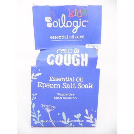 Kids Oilogic Essential Oil Care Cold & Cough Epsom Salt Soak 4 x 6 oz. Packets