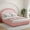 Pink, variant on 4 EVER WINNER Queen Size Bed Frame, Upholstered Bed Frame with Headboard, Modern Boucle Bed Frame, Pink