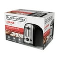 BLACK+DECKER 2Slice Extra Wide Slot Toaster, Black, Silver, TR1278B