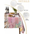 thumbnail image 2 of Easter Table Cloth, Waterproof Tablecloth for Rectangle Tables, Spring Rabbit Eggs Flowers Flags Leaves Wood Grain Reusable Washable Fabric Table Cover for Restaurant Kitchen Dining Tables 60"x120", 2 of 9