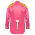 thumbnail image 6 of YIZYIF Mens Halloween Sergeant Pepper Costume Medieval Rock Man Icon Jacket Long Sleeve Satin Coat Outerwear Hot Pink XL, 6 of 7