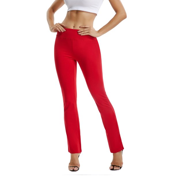 high waisted slim boot cut yoga pants