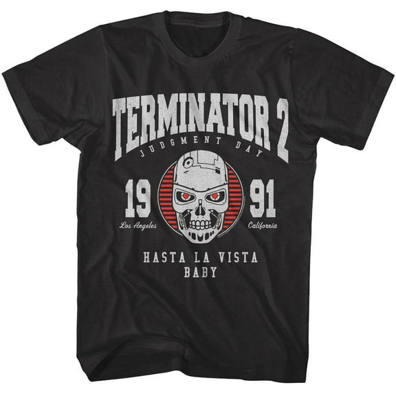 Terminator 2 Judgement Day Hasta La Vista Baby Men's T Shirt (Black, AdultL)