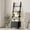 Black-02, variant on 5-Tier Leaning Bookcase, 72" Wooden Narrow Ladder Shelf with 3 Sided Surround Baffle, Leaning Wall Organizer Storage Shelves for Living Room, Bedroom, Home Office