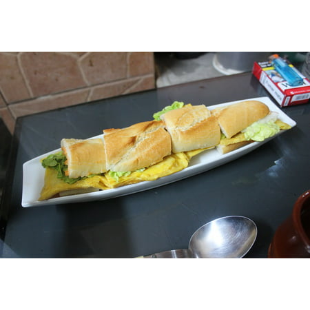 Canvas Print Lettuce Recipe Tortilla Egg Sandwich Stretched Canvas 10 x (Best Lettuce For Sandwiches)
