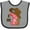 Heather and Black, variant on Inktastic Cowboy 1st Birthday Western Boys Baby Bib