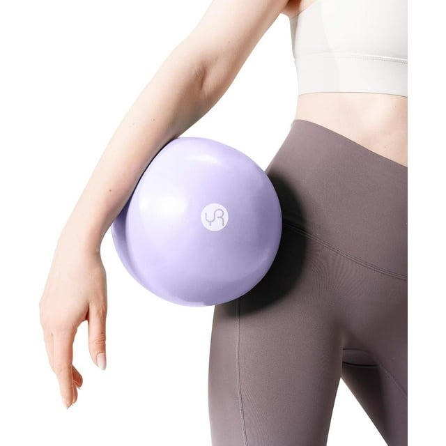YR Pilates Ball 9.8 Pulgadas Pequeño Ejercicio Ball, Mini Yoga Ball para Estabilidad, Pilates, Entrenamiento Central, Fisioterapia, Morado