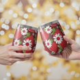 thumbnail image 2 of 12oz Stemless Wine Tumblers Red Strawberry Plants Fruit Vacuum Insulated Stainless Steel Travel Tumbler Cups Mug with Lid and Straw for Champaign,Cocktail,Beer with Cleaning Brush, 2 of 5