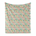 thumbnail image 1 of Cat Soft Flannel Fleece Throw Blanket, Repetitive Kitten Print Funny Feline Friends Moods Happy Surprised, Cozy Plush for Indoor and Outdoor Use, 50" x 70", Blush Seafoam, by Ambesonne, 1 of 5