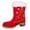 Red, variant on Snow Boots for Women Cute Christmas Tree Reindeer Embroidery Holiday Dress Plush Warm Winter Booties Lug Sole Stacked Mid Heel Pull on Mid Calf Boots