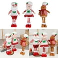 thumbnail image 3 of Telescopic Christmas Doll Figures Decorations Christmas Standing Dolls Cook Figurine Doll Ornaments with Telescopic Legs, 3 of 16