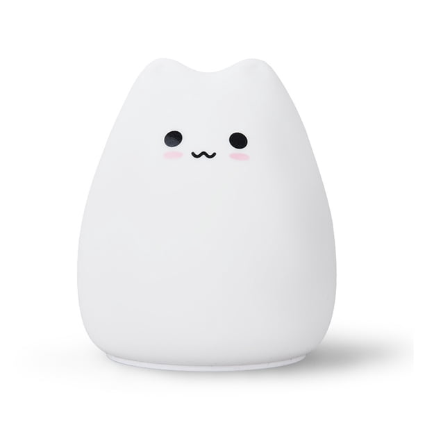Lámpara de palmadita en forma de gato con sensor táctil de silicona suave y ligera para dormitorio de bebé para niños Hugtrwg Para estrenar