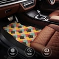 thumbnail image 4 of XMXT Waterproof Floor Mats for Cars, Vintage Prismatic Prints Non-Slip Universal Fit Auto Carpet Car Decor Mat for Women Men, Set of 4, 4 of 6