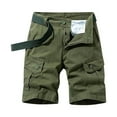 thumbnail image 2 of Molidfa Green Men's Shorts with Pockets Cargo Casual Solid Shorts for Men Size S, 2 of 3
