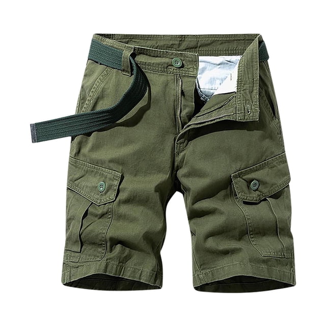 Leutsin Hommes Poche Fermeture Éclair Résilience Temps de Loisirs Outillage Pantalons Courts