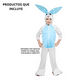 thumbnail image 3 of Disfraz de Primavera Conejo Blanco con Azul Unitardo Deluxe Infantil Niños Talla 8 a 10 años, 3 of 6