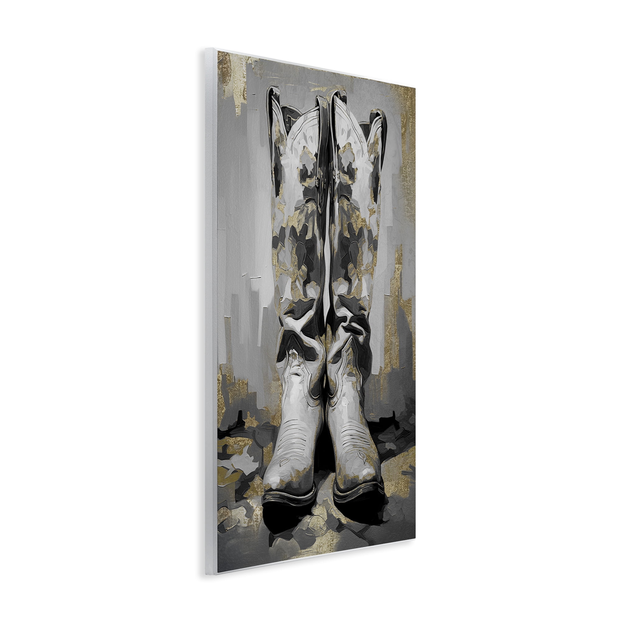 Stupell Industries Glam Streaked Boots Beauty & Fashion Painting Unframed Art Print Wall Art, 10 x 15