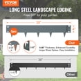 thumbnail image 2 of VEVOR Steel Landscape Edging, 5-Piece Steel Garden Edging, 39-Inch Long x 4-Inch High Strip, Bendable Metal Landscape Edging, 15-Inch Nail Height, 2 of 9