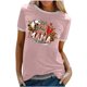 thumbnail image 1 of Elegante blusa de manga corta con cuello redondo y manga abullonada para mujer OAVQHLG3B Store  lin121212, 1 of 5