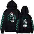 thumbnail image 1 of Sudadera con capucha de Anime Demon Slayer, suéteres, sudaderas con estampado gráfico de Muichiro Tokito, ropa de calle informal de hip hop, 1 of 6