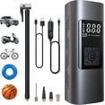 thumbnail image 1 of Mini compresor de aire portátil para coche de 6000 mAh, inflador de bicicleta eléctrica de 150 psi con batería recargable, pantalla LCD digital, bicicleta, coche, motocicleta, Scoot Ormromra BST3035626, 1 of 3