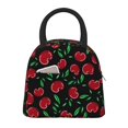 thumbnail image 6 of Horeoi Cherry Pattern Large Insulated Lunch Bag for Work, School, Picnic - Waterproof, Durable Oxford Cloth, Comfortable Handle-Black, 6 of 9
