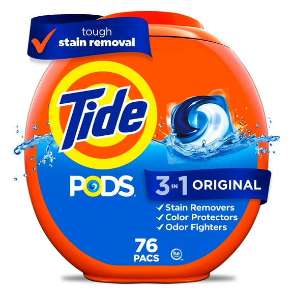 Tide PODS Laundry Detergent Pacs, Original Scent, 76 count