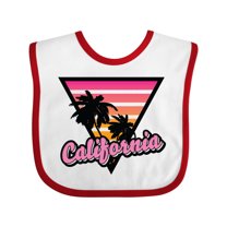 Inktastic California with Triangle and Palm Trees Boys or Girls Baby Bib