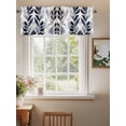 thumbnail image 2 of Vintage Navy Blue Botanical Curtain Valances for Windows, Tropical Leaves Modernism Kitchen Valance Window Treatment, Light Filtering Block Curtains for Bathroom/Bedroom/Living Room 54'' x 18'', 2 of 9