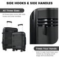 thumbnail image 5 of NiceTravel 3 Piece Hardside Luggage set, Lightweight Hard Shell Suitcase with TSA Lock Carry on and Checked Luggage, Black, 5 of 6