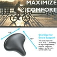 Lumintrail Oversize Comfort Bike Seat Universal Fit Wide Saddle for