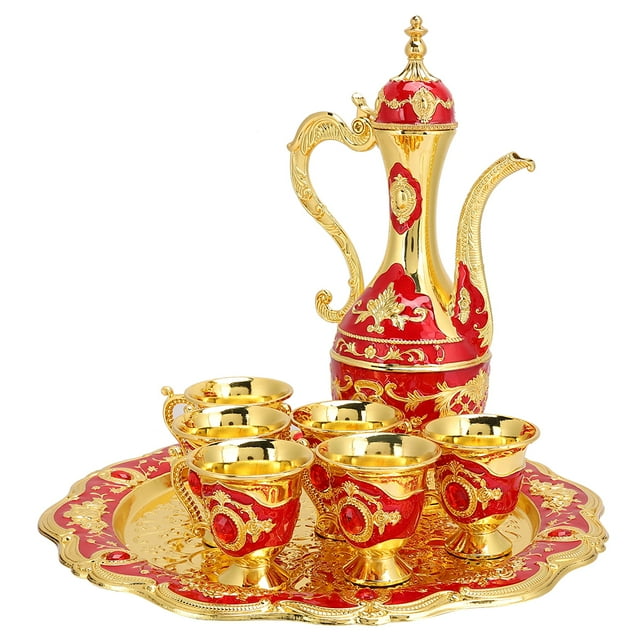 Tazas para Beber Vino de Metal de Estilo Ruso Conjunto de Petaca Artesanía para el Hogar Decoración Europea Regalo de Boda ANGGREK Otros