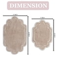thumbnail image 3 of Home Weavers Cotton 2-Piece Bath Rug Set, Soft Absorbent Non-Slip Bath Mats, Machine Washable Bathroom Rugs,17x24 & 21x34 Inches, Linen, 3 of 7