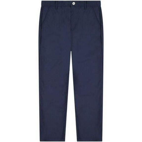 Buyless Fashion Boys Husky Straight Fit Cotton-Poly American Classic Long Pants - 21S21-NVY-6