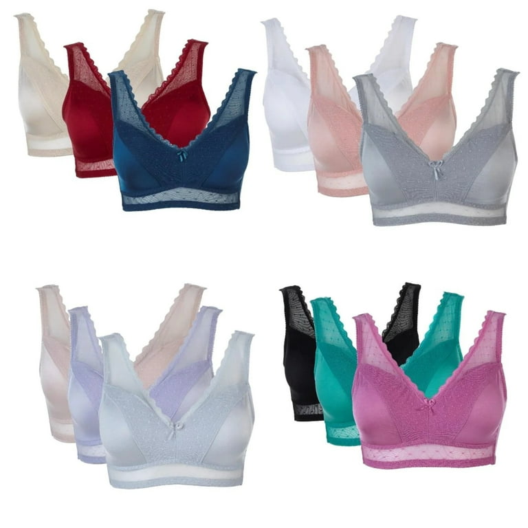 Rhonda Shear 3 pack Pin Up Smooth Bra with Removable Pads