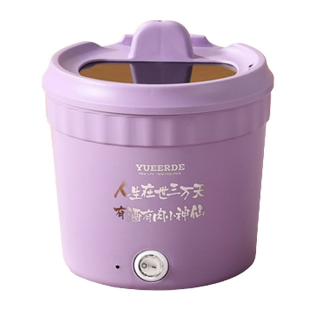 SDNall Multi-Purpose Mini Cooking Pot with Lid, Compact Portable Hot Pot for Steaming, Stir-Frying, Soup and Porridge, Fast Heating with Safety Protection, Easy to Clean and Store