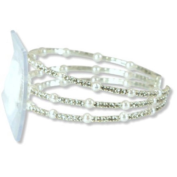 Floral Corsage Bracelet in Dazzle, Crystal & Pearl Windsor Collection